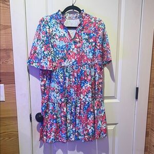 Floral Short Sleeve Dress
